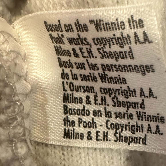 Disney Eeyore Ivory Fleece Pullover Embroidered Turtleneck Size XL - Picture 8 of 12
